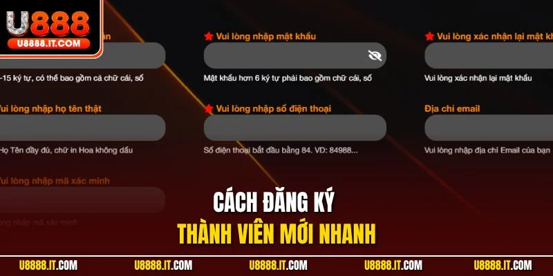 Cách đăng ký thành viên mới nhanh
