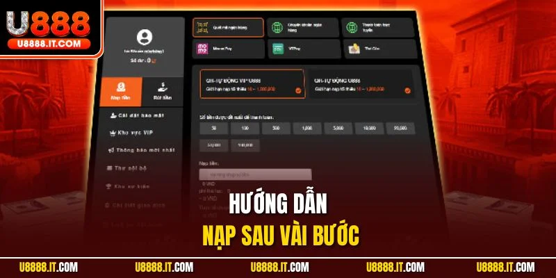 Hướng dẫn nạp sau vài bước